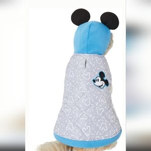 Blue and Gray Mickey Mouse Dog Hoodie